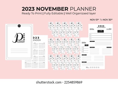 November Daily Kdp Planner 2023