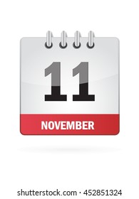 November Eleven. Calendar Icon