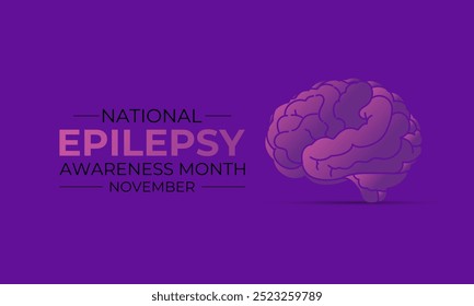 November is Epilepsy Awareness Month, which raises awareness and understanding of the disease and supports those who are affected by it. Vector illustration of background.