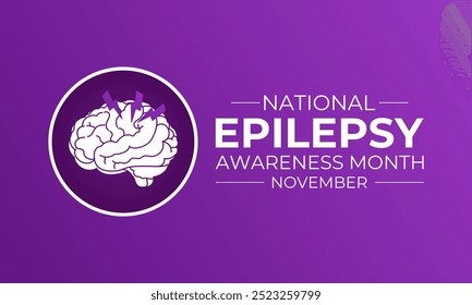 November is Epilepsy Awareness Month, which raises awareness and understanding of the disease and supports those who are affected by it. Vector illustration of background.