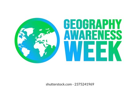 November ist Hintergrundvorlage zur Geography Awareness Week. Urlaubskonzept. Hintergrund-, Banner-, Plakat-, Karten- und Plakatdesign-Vorlage mit Texteinschrift und Standardfarbe. Vektorgrafik.
