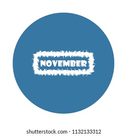 November icon. Element of name of month icons for mobile concept and web apps. Badge style November icon can be used for web and mobile apps