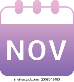 November Icon or Illustration for Seasonal Calendar Design, Highlighting Autumnal Themes and Monthly Planning in November