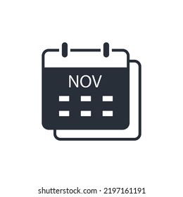november icons  symbol vector elements for infographic web