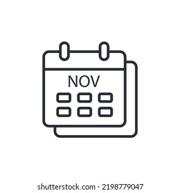 november icons  symbol vector elements for infographic web