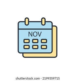 november icons  symbol vector elements for infographic web