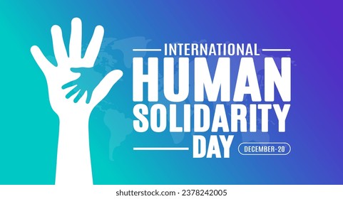 November is International Human Solidarity Day background template. Holiday concept. background, banner, placard, card, and poster design template with text inscription and standard color. vector