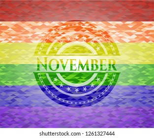 November lgbt colors emblem 