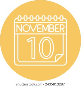 November Line Circle Icon Design For Personal And Commercial use.