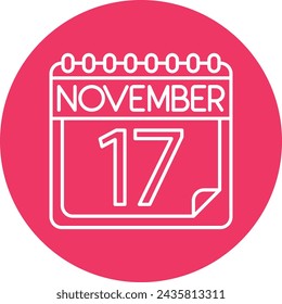 November Line Circle Icon Design For Personal And Commercial use.