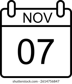 November Line Vector Icon Design