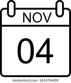 November Line Vector Icon Design