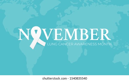 November Lung Cancer Awareness Month Background Illustration 