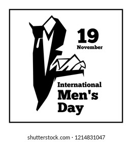 November mens day icon. Simple illustration of november mens day vector icon for web design isolated on white background
