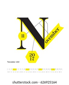 November, month, calendar, day, time, date, plan, programme, work, week, year, graphic, design, 2017, number, free, weekend, holiday, schedule, list