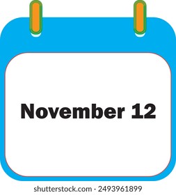 November Month Date 12 | Icon Design