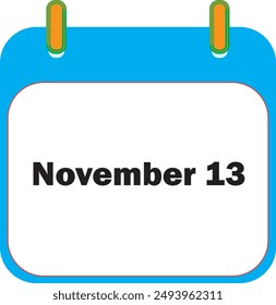 November Month Date 13 | Icon Design