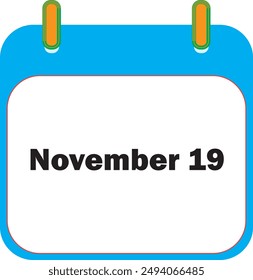 November Month Date 19 | Icon Design