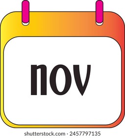 November Month Icon | November Vector Design