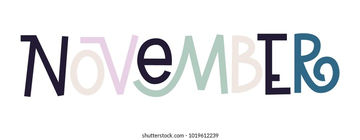 NOVEMBER MONTH LETTERING
