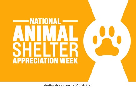 November is National Animal Control Officer Appreciation Week background template. Holiday concept. suitable for placard, background, Greeting Card, Poster design template with text inscription,