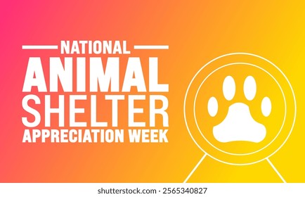 November is National Animal Control Officer Appreciation Week background template. Holiday concept. suitable for placard, background, Greeting Card, Poster design template with text inscription,