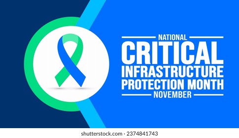 November is National Critical Infrastructure Protection Month background template. Holiday concept. background, banner, placard, card, and poster design template with text inscription.