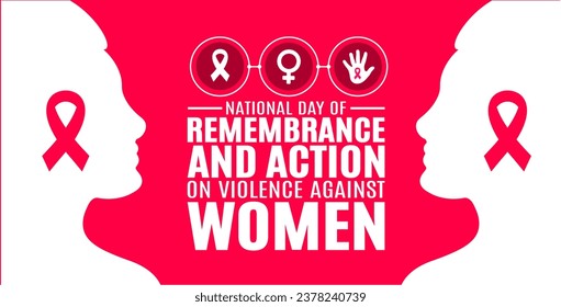 November is The National Day of Remembrance and Action on Violence Against Women background template. Holiday concept. background, banner, placard, card, and poster design template. 