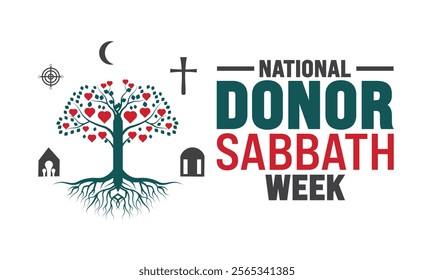 November is National Donor Sabbath. Holiday concept. suitable for placard, background,Greeting Card, Poster design template with text inscription, standard Social Media Post.