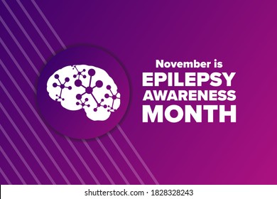 November is National Epilepsy Awareness Month. Holiday concept. Template for background, banner, card, poster with text inscription. Vector EPS10 illustration