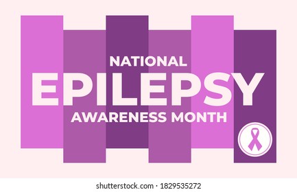 November is National Epilepsy Awareness Month. Poster, card, banner, background design. Vector illustration eps 10