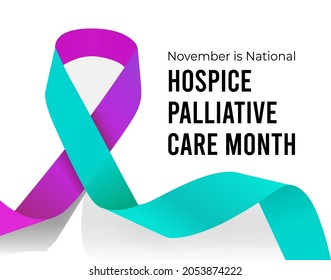 November is National Hospice Palliative Care Month. Vector illustration on white background