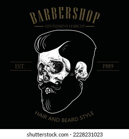 logotipo vectorial de movimiento de afeitado de noviembre, ilustración vectorial del logotipo saloon