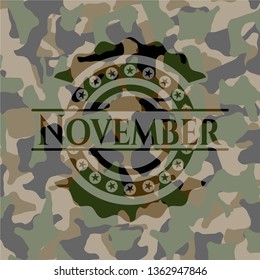 November on camouflage pattern
