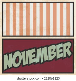november pop art background, illustration in vector format