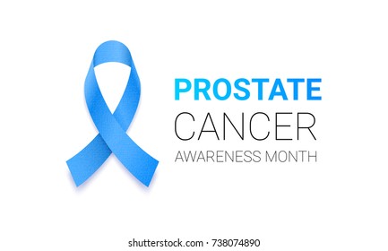 November poster for men health prostate cancer awareness month of November solidarity event. Vector blue ribbon symbol for no shave awareness concept against man prostate cancer