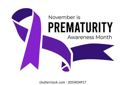November is Prematurity Awareness Month. Vector illustration on white background