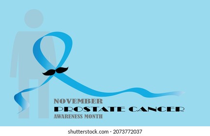 november prostate cancer awareness month vector