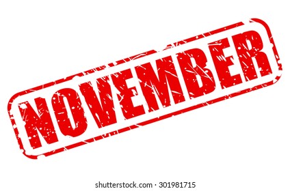 November Red Stamp Text On White Stock Vector (Royalty Free) 301981715 ...