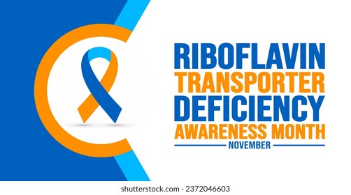 November is Riboflavin Transporter Deficiency Awareness Month background template. Holiday concept. background, banner, placard, card, and poster design template with text inscription.