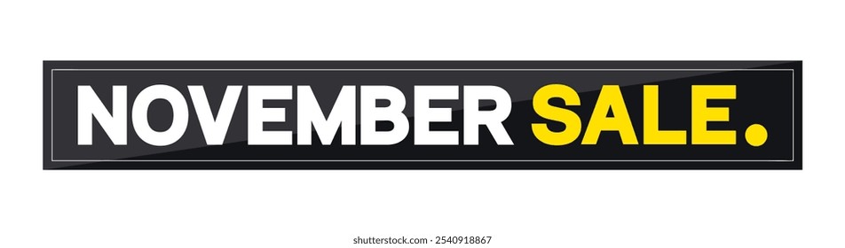 NOVEMBER SALE LONG WIDE LABEL BANNER