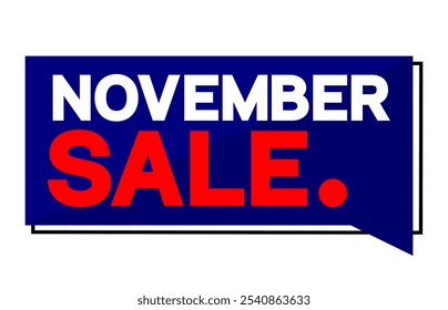 NOVEMBER SALE SIGN LABEL BANNER VECTOR