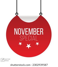 Diseño especial de pancartas Noviembre Ilustración vectorial.