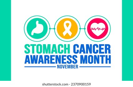 November is Stomach Cancer Awareness Month background template. Holiday concept. background, banner, placard, card, and poster design template with text inscription and standard color. vector.