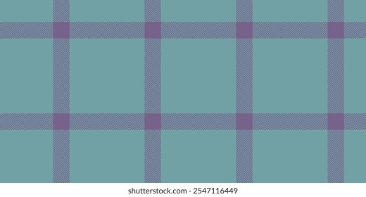 November textile fabric plaid, violet pattern seamless vector. Repeat texture tartan background check in cyan and violet colors palette.