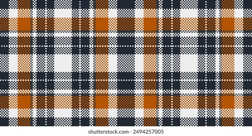 November texture plaid textile, korean background fabric pattern. Lumberjack tartan check vector seamless in dark and white colors palette.