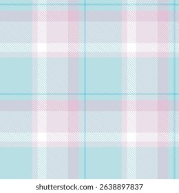 November texture textile vector, decor tartan seamless pattern. Package background check fabric plaid in white and polar blue colors palette.
