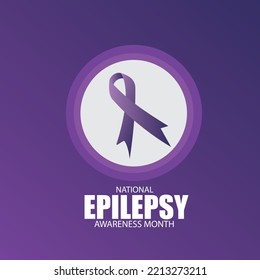 November is Vector National Epilepsy Awareness Month. Poster, card, banner, background design. Simple and elegant design
