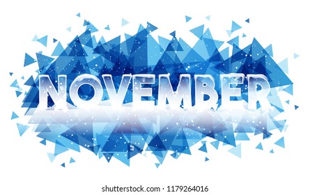 November word creative concept. 