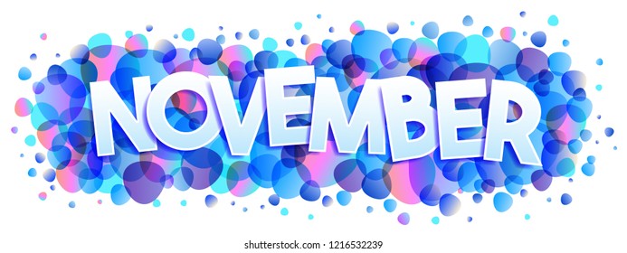 November word vector banner